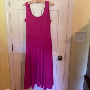 Pink dress with flared skirt